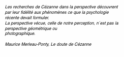 Les recherches de Cézanne dans la perspective découvrent par le